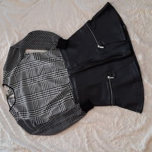 🔥🔥🔥SALE🔥🔥🔥Michael Kors Real Leather Black Skirt